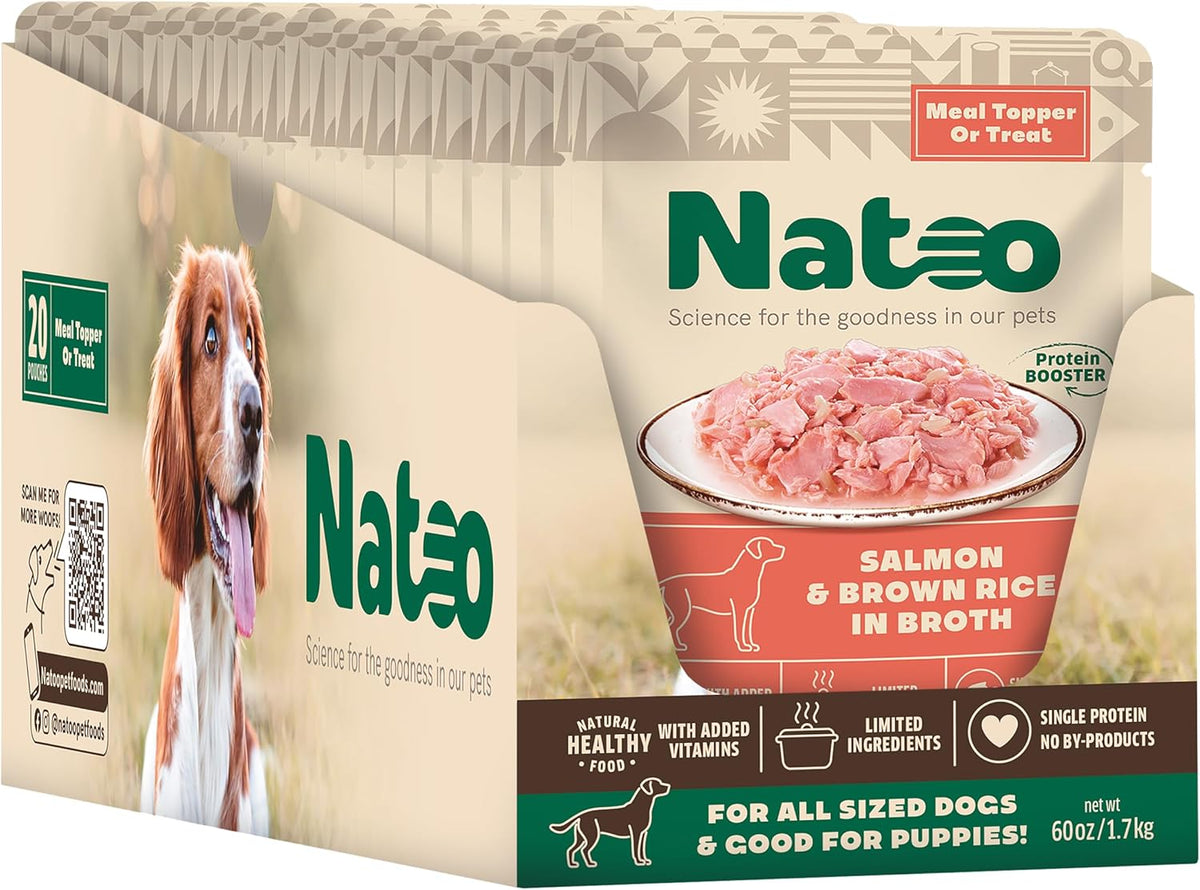 NATOO Dog Food Topper, Salmon with Pumpkin, Case of 20, 3 oz Each | For Picky Eaters, Wet Meal Topper for Dry Food, For Dogs & Puppies, Limited Ingredient, Dog Treat - Image 10