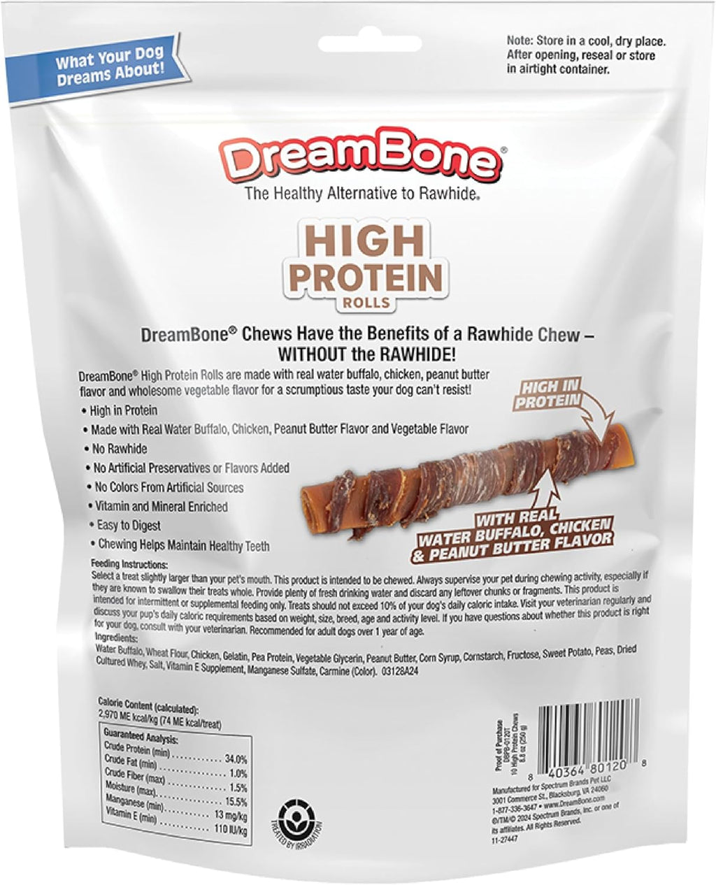 Close up of DreamBone High Protein Rolls ingredients