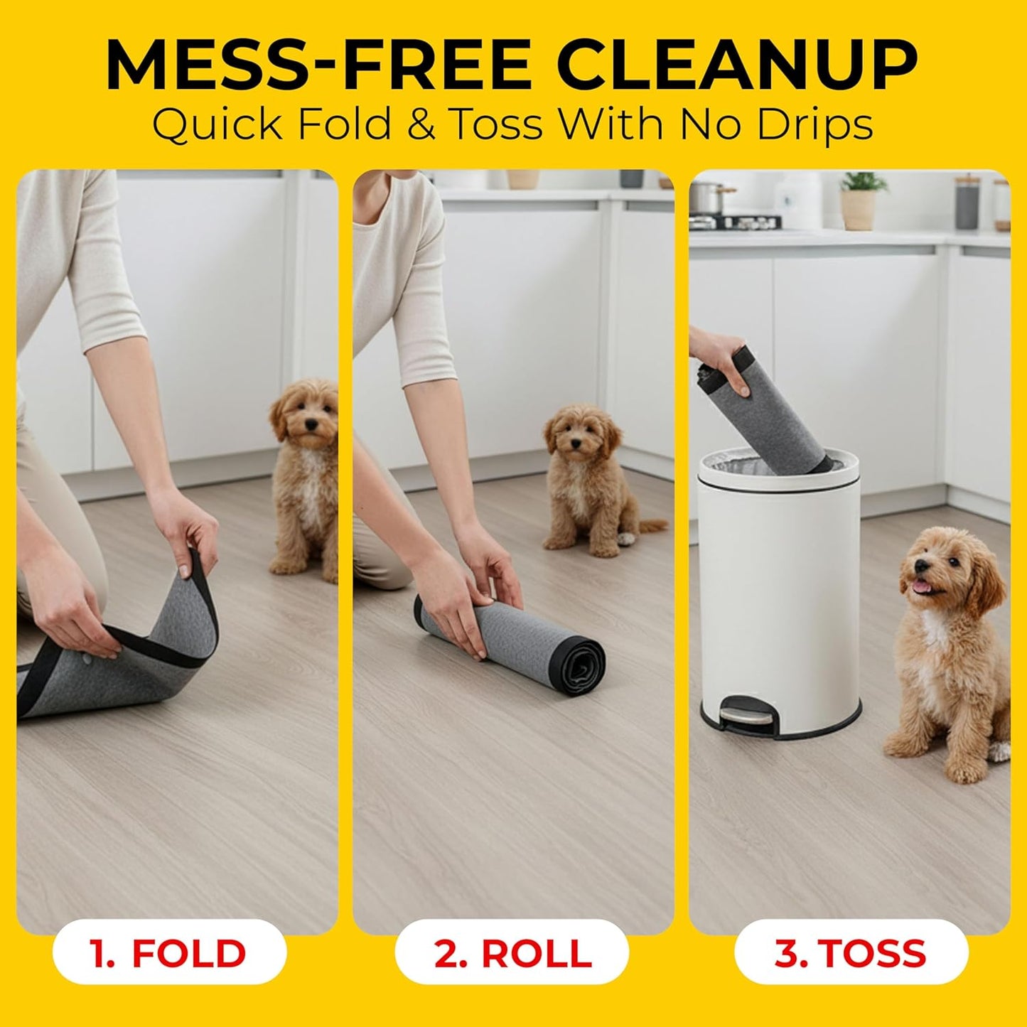 Glad for Pets Black Charcoal Puppy Pads - 6-Layer Leak-Proof Construction, Activated Carbon Odor Control, Pheromone Attractant - Disposable Dog Pee Pads for Potty Training, 23 x 23 in, 100 Count - Image 9