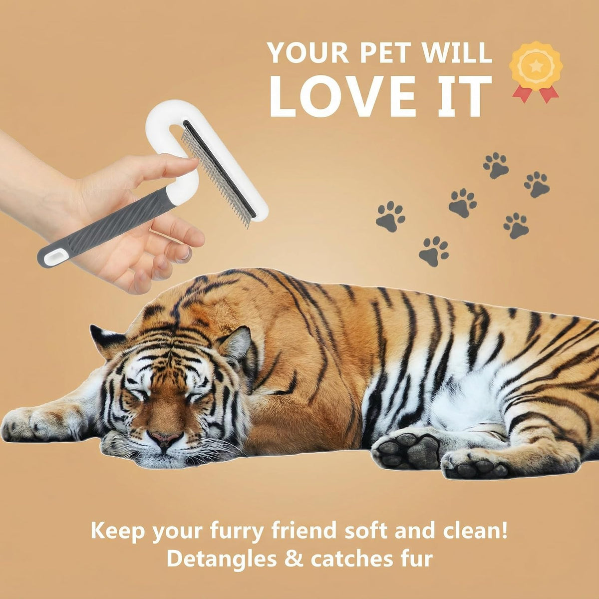 Dog Face Comb & Flea Comb for Dogs-TG2038 Fine Tooth Stainless Steel Tearstain Remover-Removes Crust,Mucus & Tangles, Gentle Grooming Brush for Poodles, Small Dogs & All Breeds,Grey White - Image 9