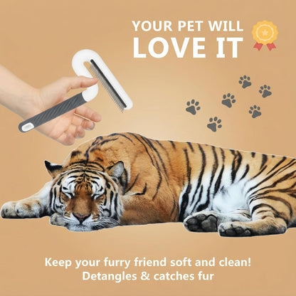 Dog Face Comb & Flea Comb for Dogs-TG2038 Fine Tooth Stainless Steel Tearstain Remover-Removes Crust,Mucus & Tangles, Gentle Grooming Brush for Poodles, Small Dogs & All Breeds,Grey White - Image 9
