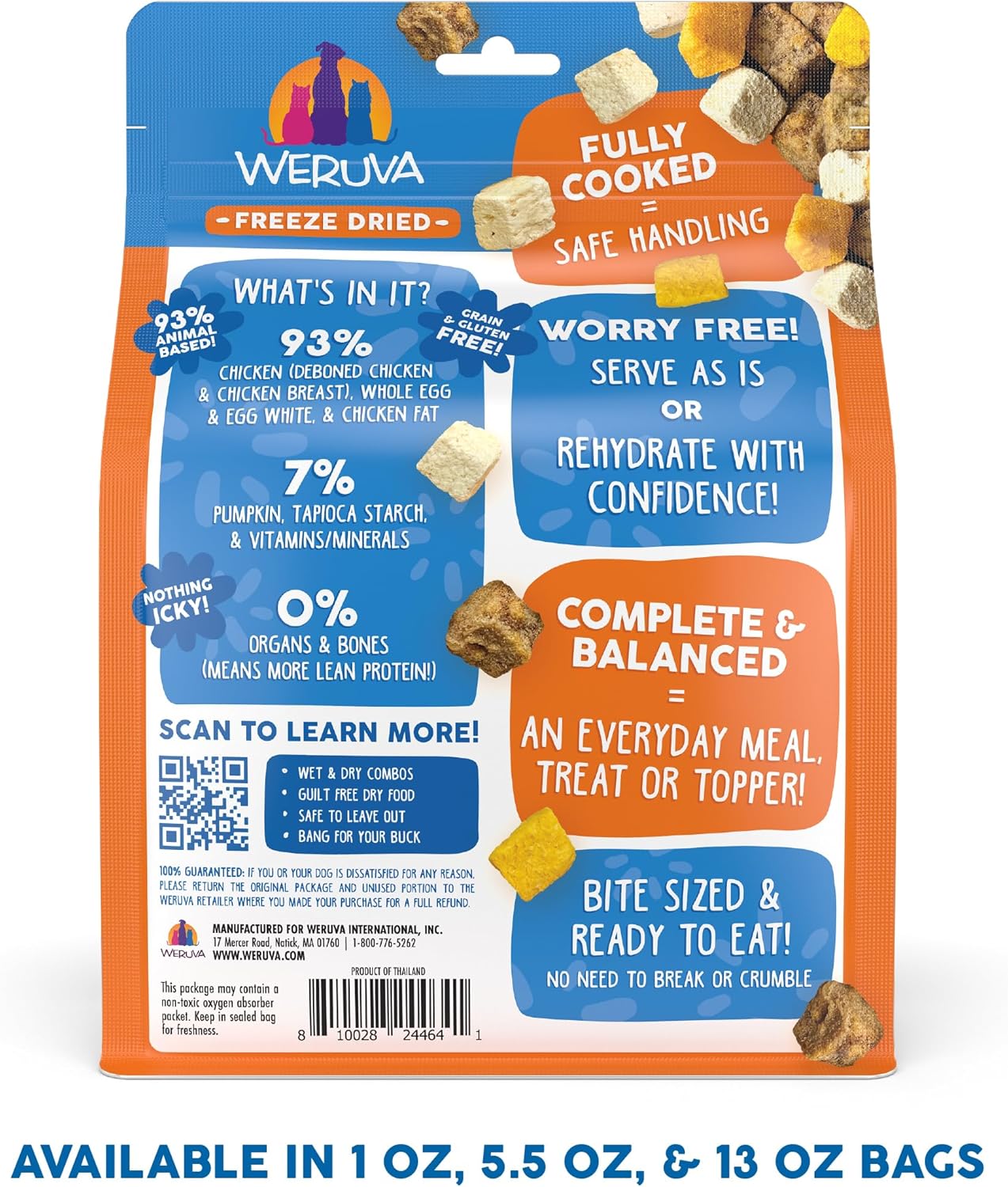 Weruva Feeling Farmy dog food packaging ingredients label