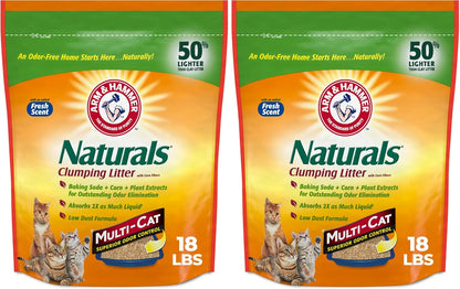 ARM & HAMMER Naturals Clumping Cat , Litter Odor Control, Multi Cat Litter, 18 lb. Bag - Image 13