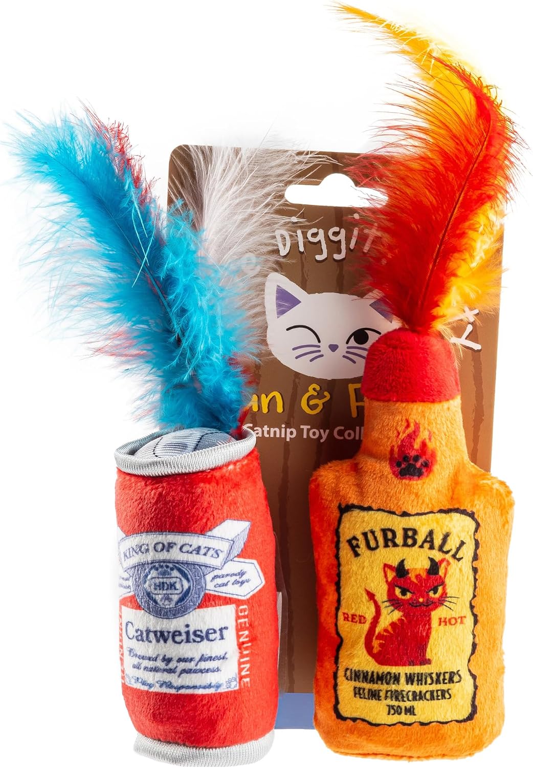 Haute Diggity Kitty Cowgirl Set, Plush Cat Toys Catnip Filled with Interactive Crackle Sound, Safe & Durable Toys for Cat & Kitten, 2 Pcs - Image 14