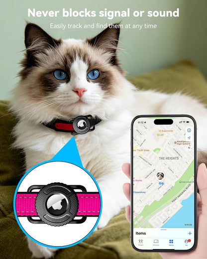 Premium tracking device holder showing its compact and lightweight design for small dogs