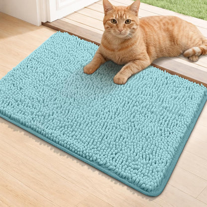 Bcoimo Super Absorbent Cat Door Mat, 24"*17" Anti Slip Mat for Muddy Paws, Pet Rugs for Dirty Paws Washable that Absorbs Moisture and Dirt, for Cat Cage and Pet Resting Carpet - Image 15