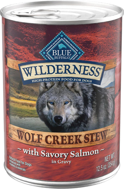 Blue Buffalo Wilderness Wolf Creek Stew with Hearty Beef in Gravy Adult Wet Dog Food, High-Protein & Grain-Free Recipe, 30g Protein, Made with Natural Ingredients, 12.5-oz. Cans (12 Count) - Image 13
