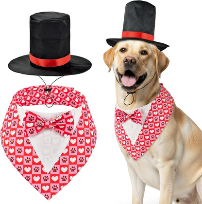 Large size pet tuxedo outfit by ShuRung for holiday celebrations.