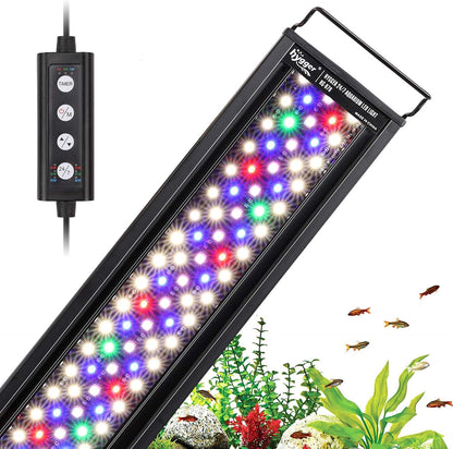 Hygger 42W 24/7 aquarium light front view for fish tanks