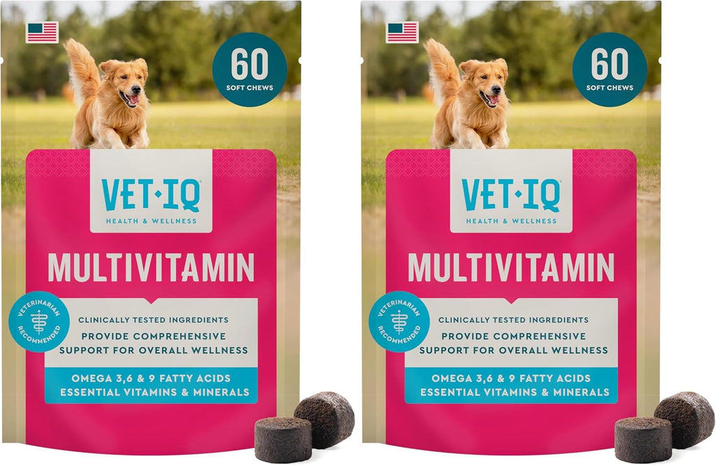 VetIQ Multivitamin Supplement for Dogs, Supports Active Brain Function, Immune System, and Digestive System, Hickory Smoke Flavored Dog Multivitamin, Made in the USA, 60 Count - Image 9