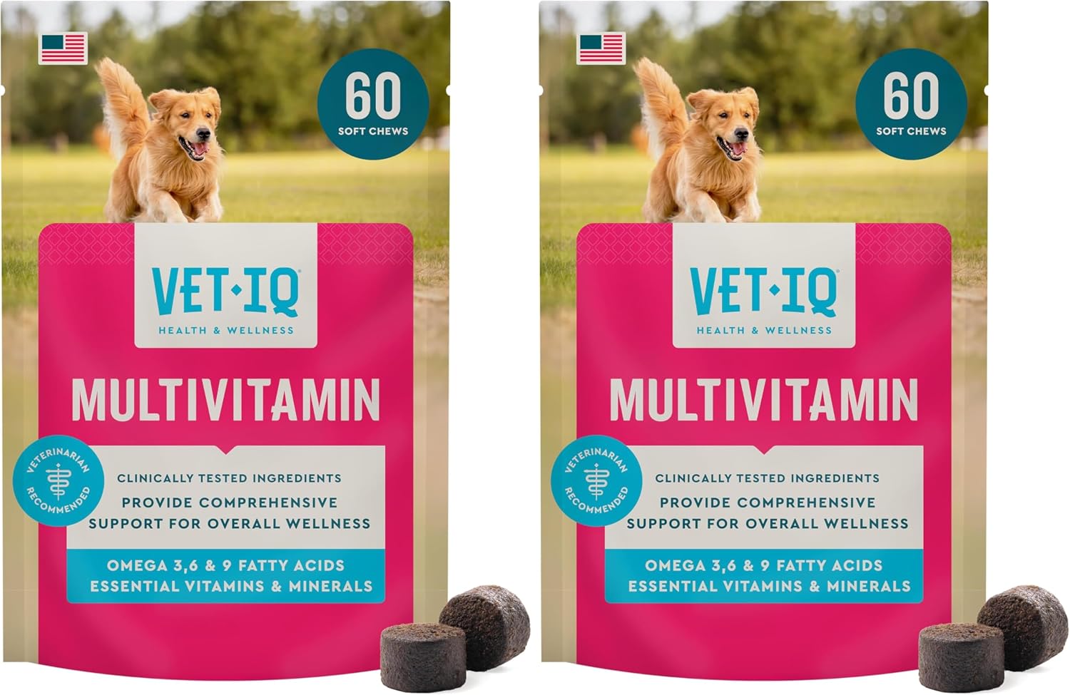 VetIQ Multivitamin Supplement for Dogs, Supports Active Brain Function, Immune System, and Digestive System, Hickory Smoke Flavored Dog Multivitamin, Made in the USA, 60 Count - Image 9