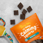 Authentic Zesty Paws chicken flavored calming squares for pet relaxation