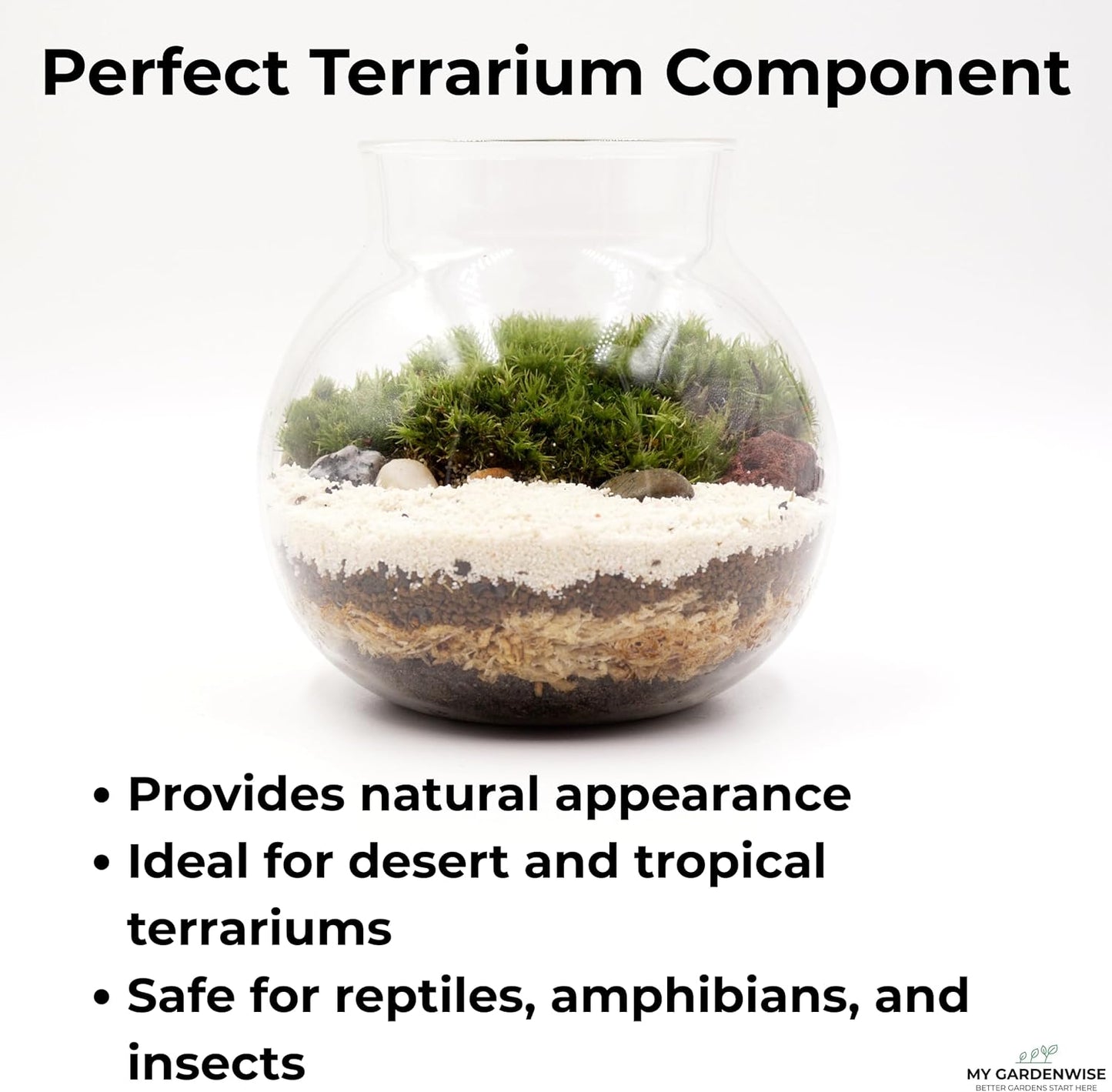 Fourteen pound bag of GARDENWISE imported fine sand for indoor decorative gardens.