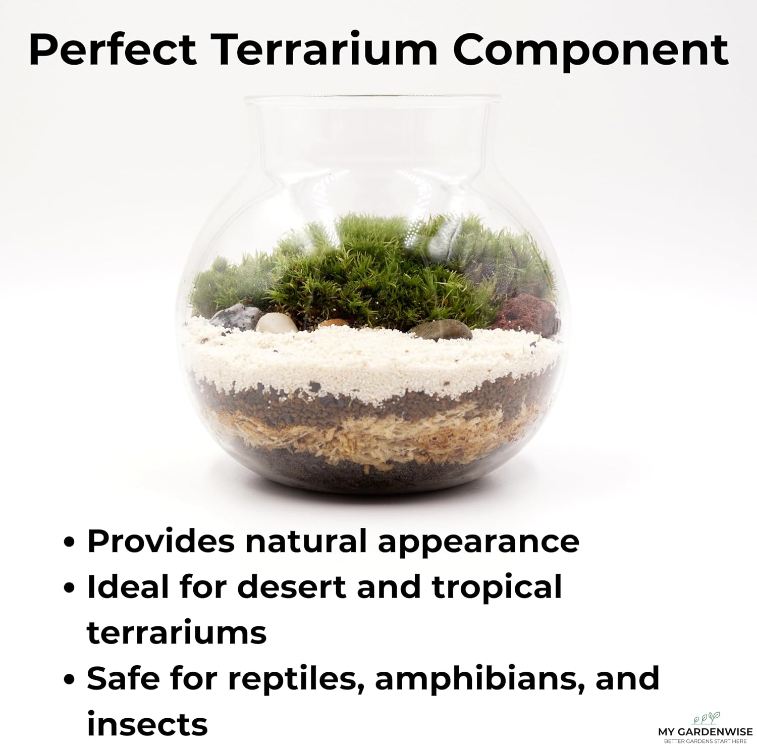 Fourteen pound bag of GARDENWISE imported fine sand for indoor decorative gardens.