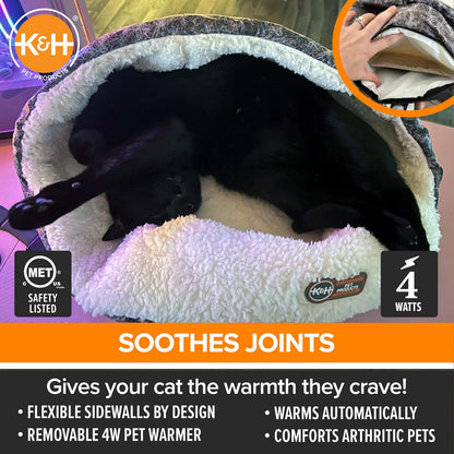 Removable heating pad for K&H pet bed