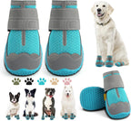 Jzxoiva dog boots paw protector front view with reflective straps