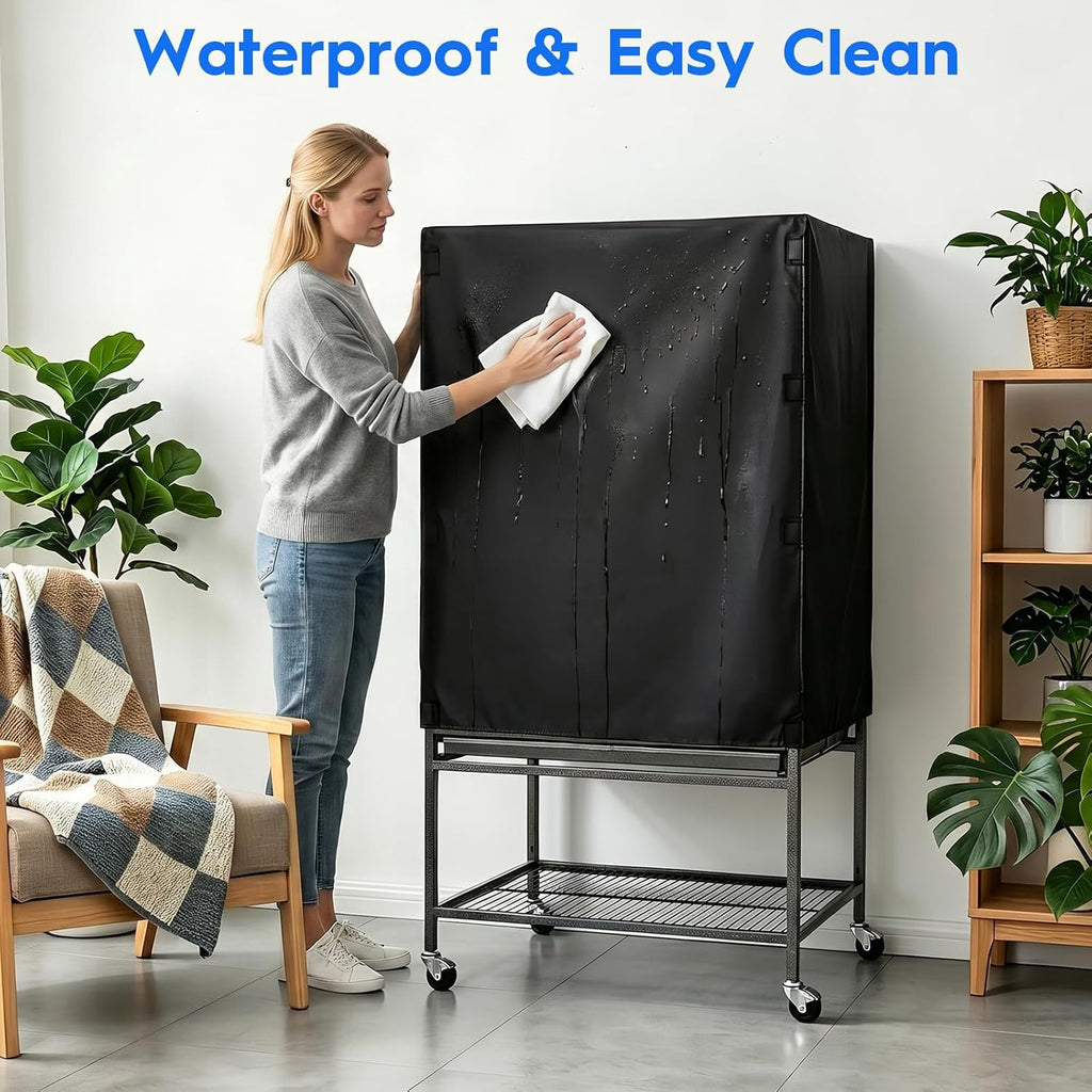 Parrot cage fitted with heavy duty black cover