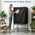 Parrot cage fitted with heavy duty black cover