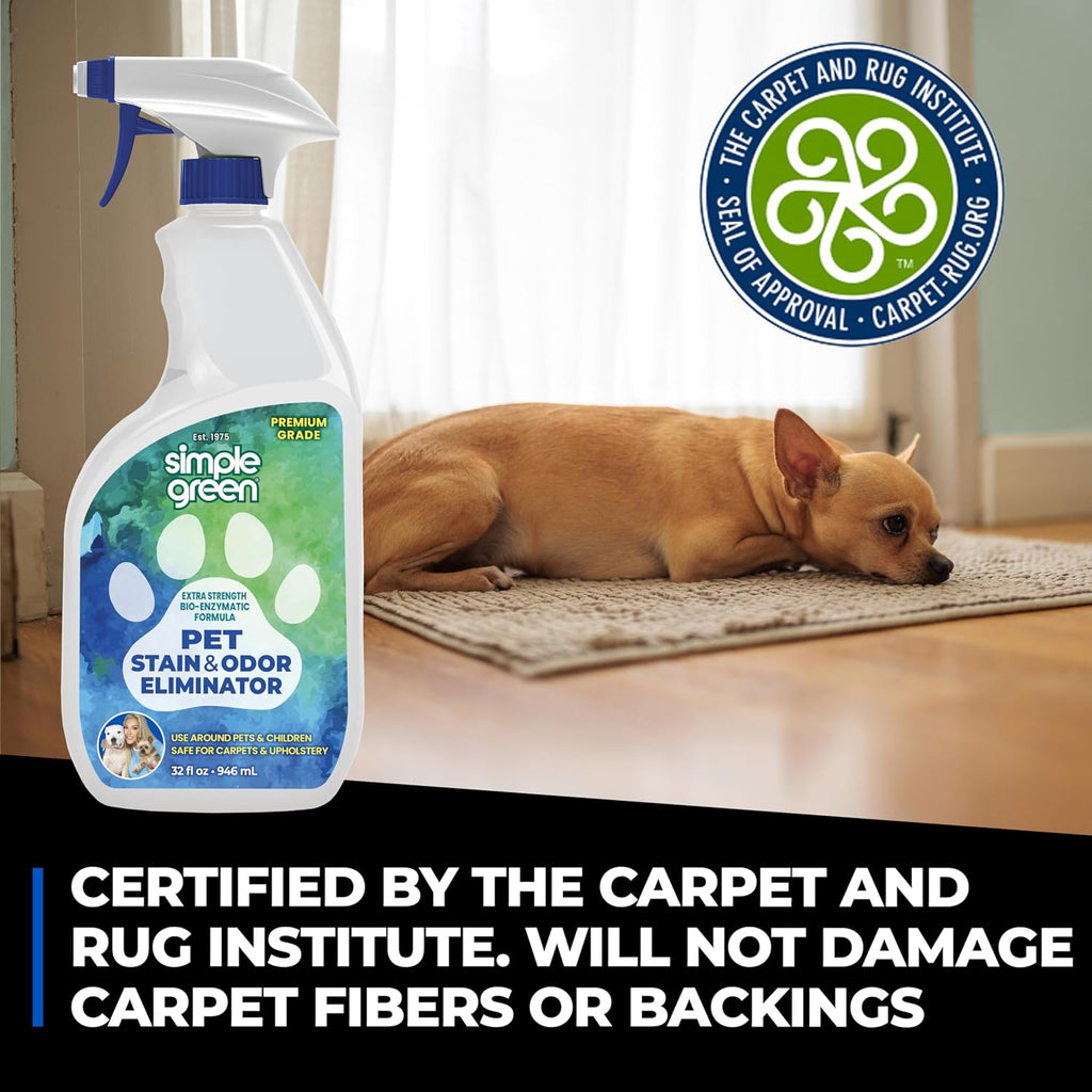 Simple Green professional grade pet stain remover back label view