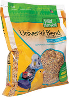 Nutritional label and ingredient list on Wild Harvest bird food bag