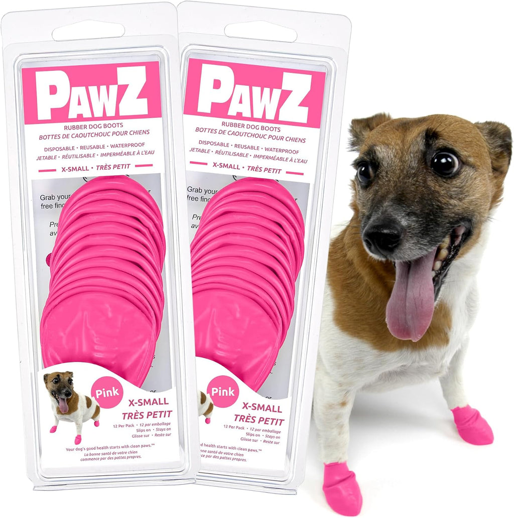 PawZ Rubber Dog Boots for Small Paws - All-Weather Waterproof Dog Shoes, Anti-Slip Traction for Rain, Snow, Mud & Hot Pavement - Pull-On Dog Booties, Black - Small (2"-2.5") - Pack of 24 - Image 13