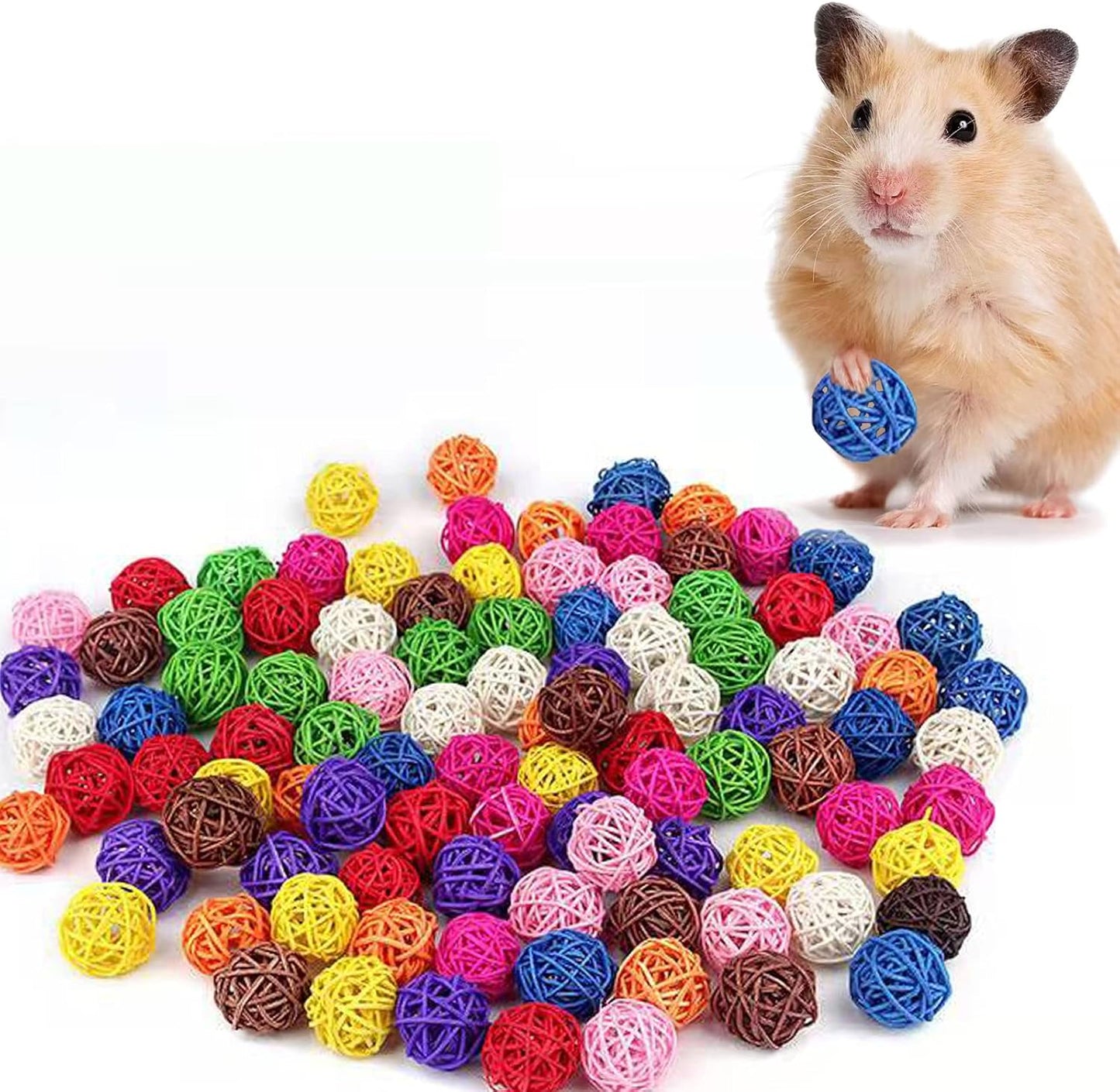 Safe food-grade dyed bird chew toys suitable for hamsters and bunnies
