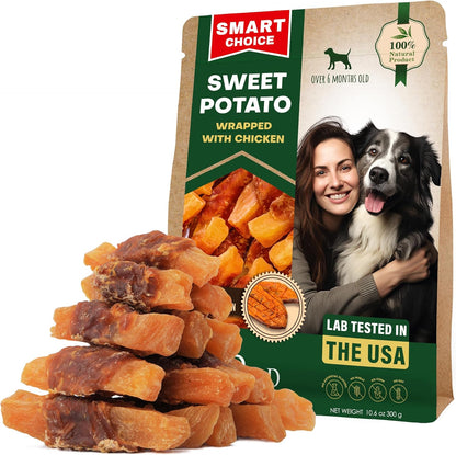 Beloved Pets Sweet Potato and Chicken dog treats front view packaging