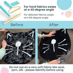 Close up of Uproot Clean specialized multi-fabric scraping edge