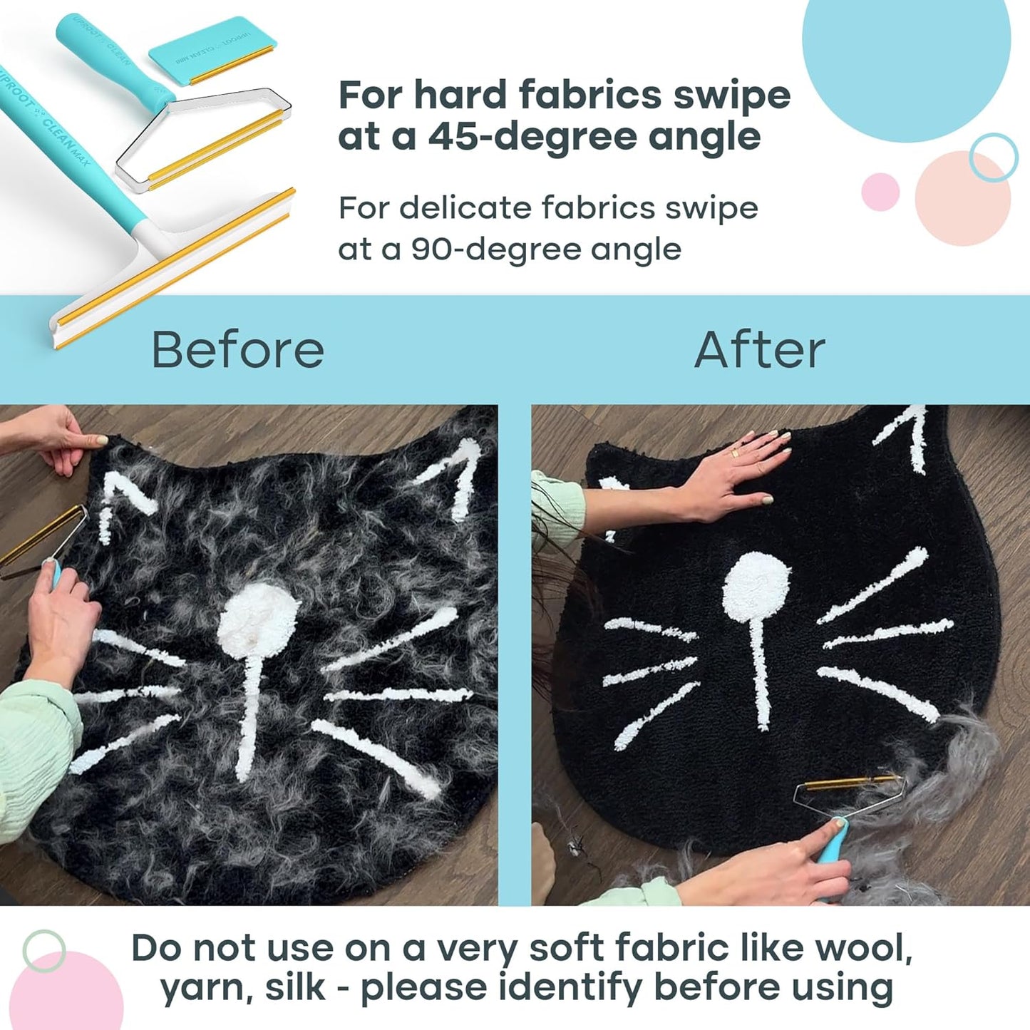 Close up of Uproot Clean specialized multi-fabric scraping edge