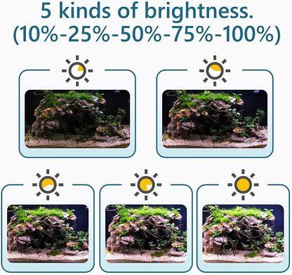 Hygger aquarium light displaying multiple color options