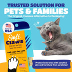 Soft Claws feline claw covers forty pack kit with adhesive tubes