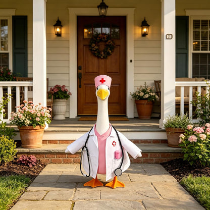 OBUSATT hospital classroom lawn decoration porch goose apparel close up