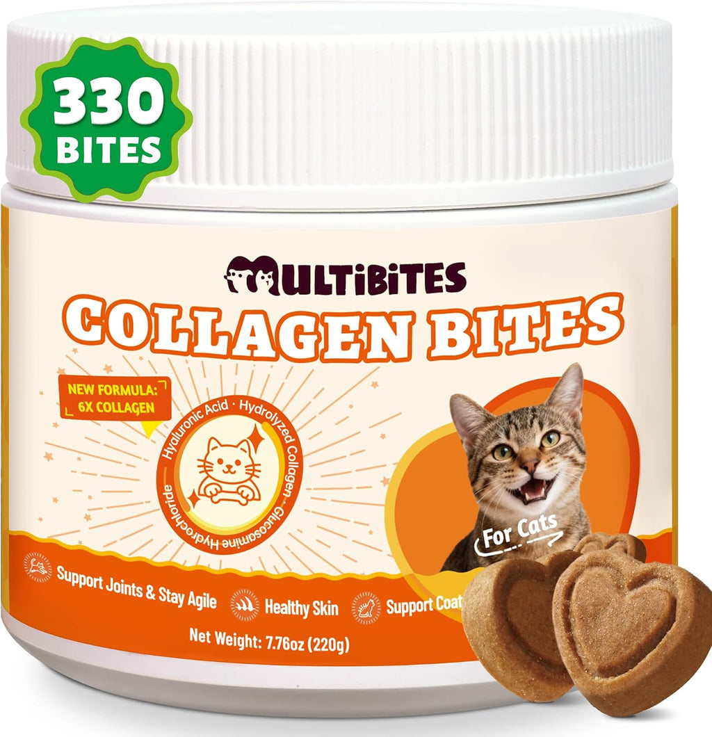 Multibites Collagen Bites for Cats jar front view