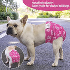 Close up look of the adjustable leg elastics and hook and loop fasteners on CuteBone dog diapers.