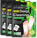 IEWHJX 2 in 1 bamboo vinegar and ginger foot pads front packaging 30 count
