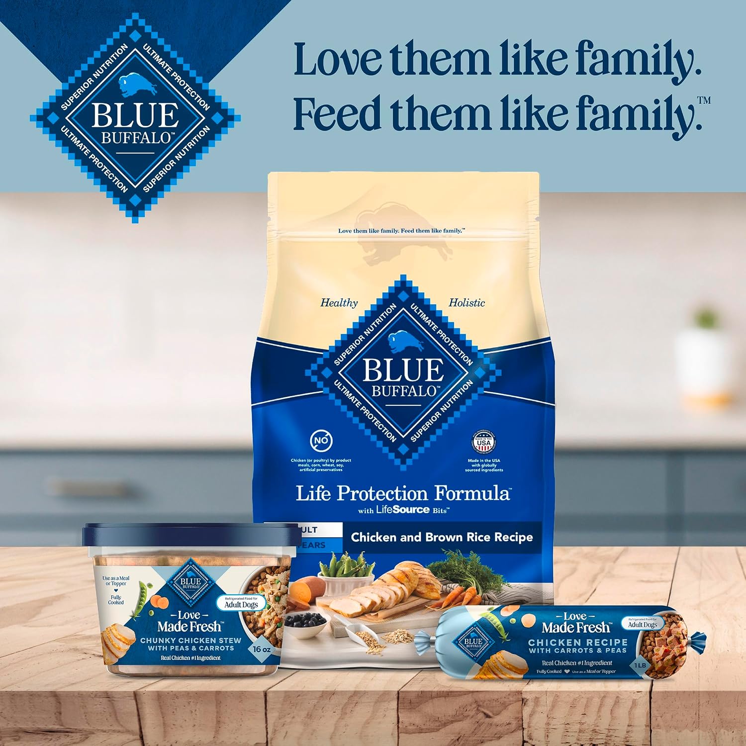 Blue Buffalo Love Made Fresh Natural Adult Dog Food, Refrigerated, Chicken with Carrots and Peas, Fresh Dog Food, Ready-to-Serve, 1-lb Roll - Image 10