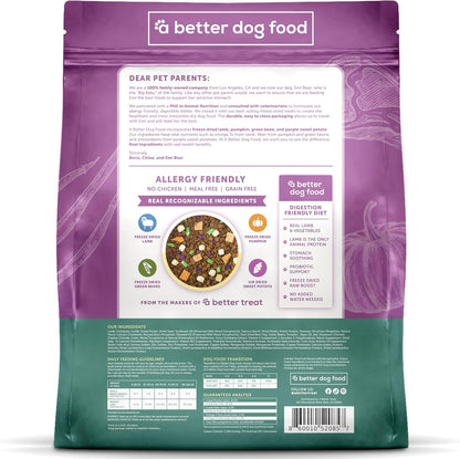 A Better Treat allergy friendly dog food nutritional information
