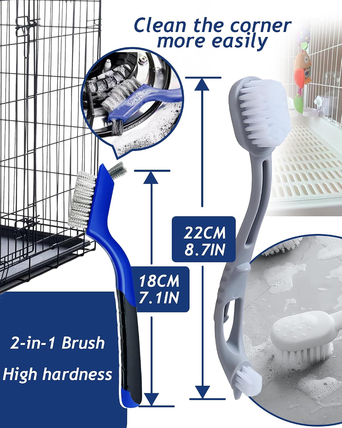 Stainless steel scraper tool removing stubborn bird poop from cage base.