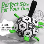 QDAN Dog Toys Dog Balls, World Cup Dog Soccer Ball with Straps, Dog Birthday, Herding Ball, Durable Balls for Small Medium Pet, Puppy Outdoor Toy (6 Inch) - Image 9