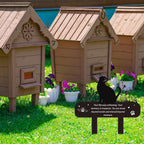 Rust resistant pet headstone metal plaque for outdoor garden decoration