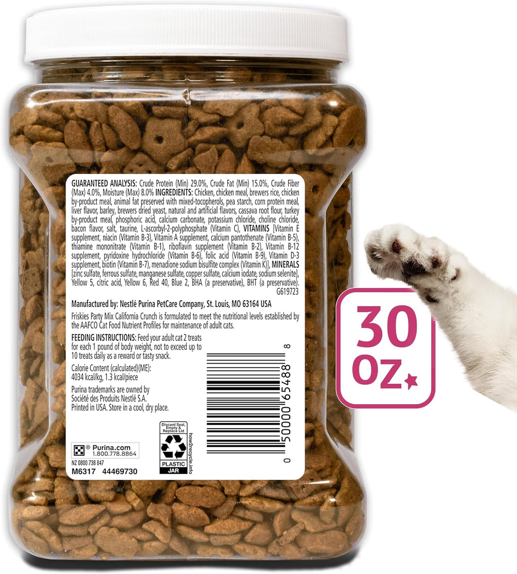 Friskies Purina Party Mix California Crunch Cat Treats, 30 oz Canister - Image 11
