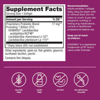Nature's Way Probiotic Pearls supplement facts and ingredients panel