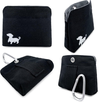 Swaggly slim pocket sized dog walking bag showing gray interior