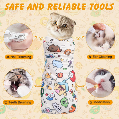 Soft breathable microfiber cat grooming cloth for ear cleaning and care.