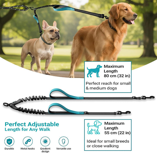 Shock absorbing bungee section of the wikiRay double dog lead extension