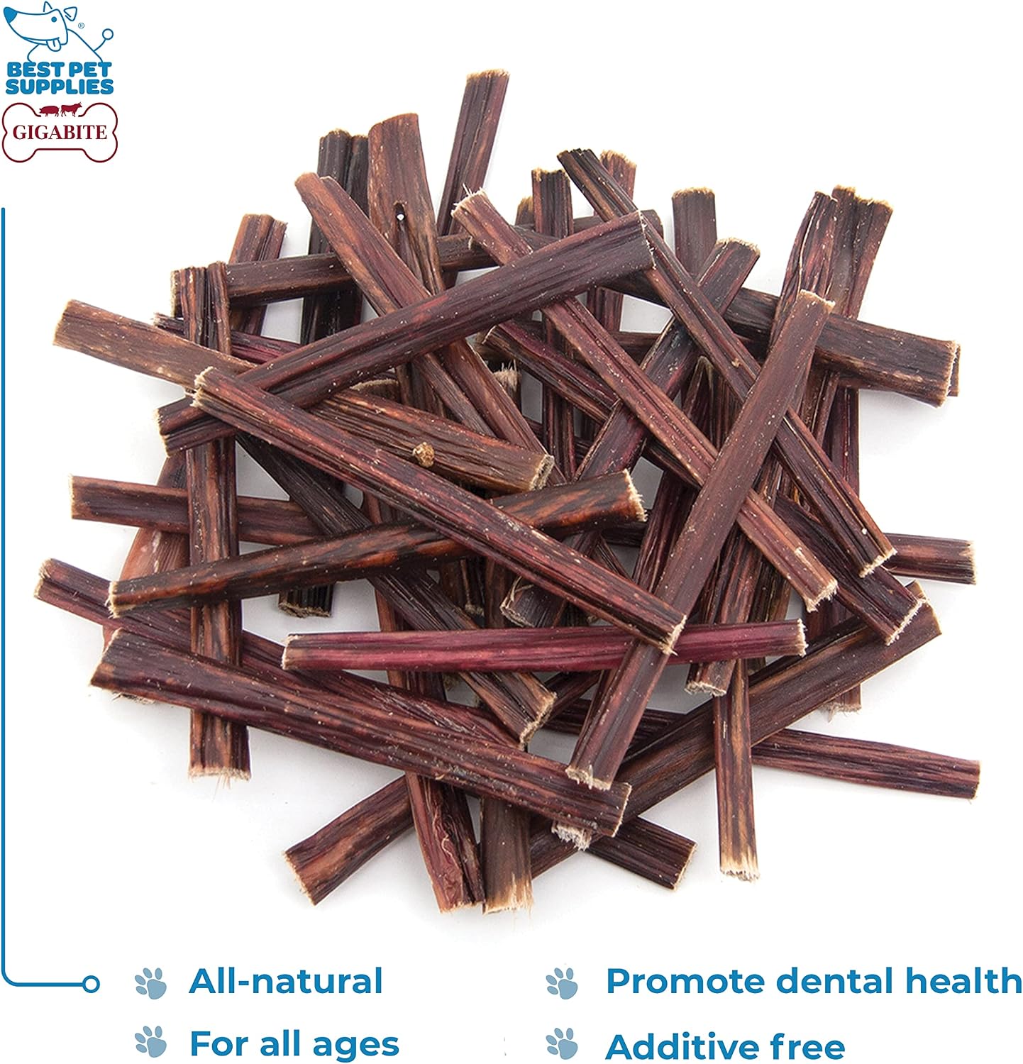 Pack of 35 natural beef gullet sticks for dogs