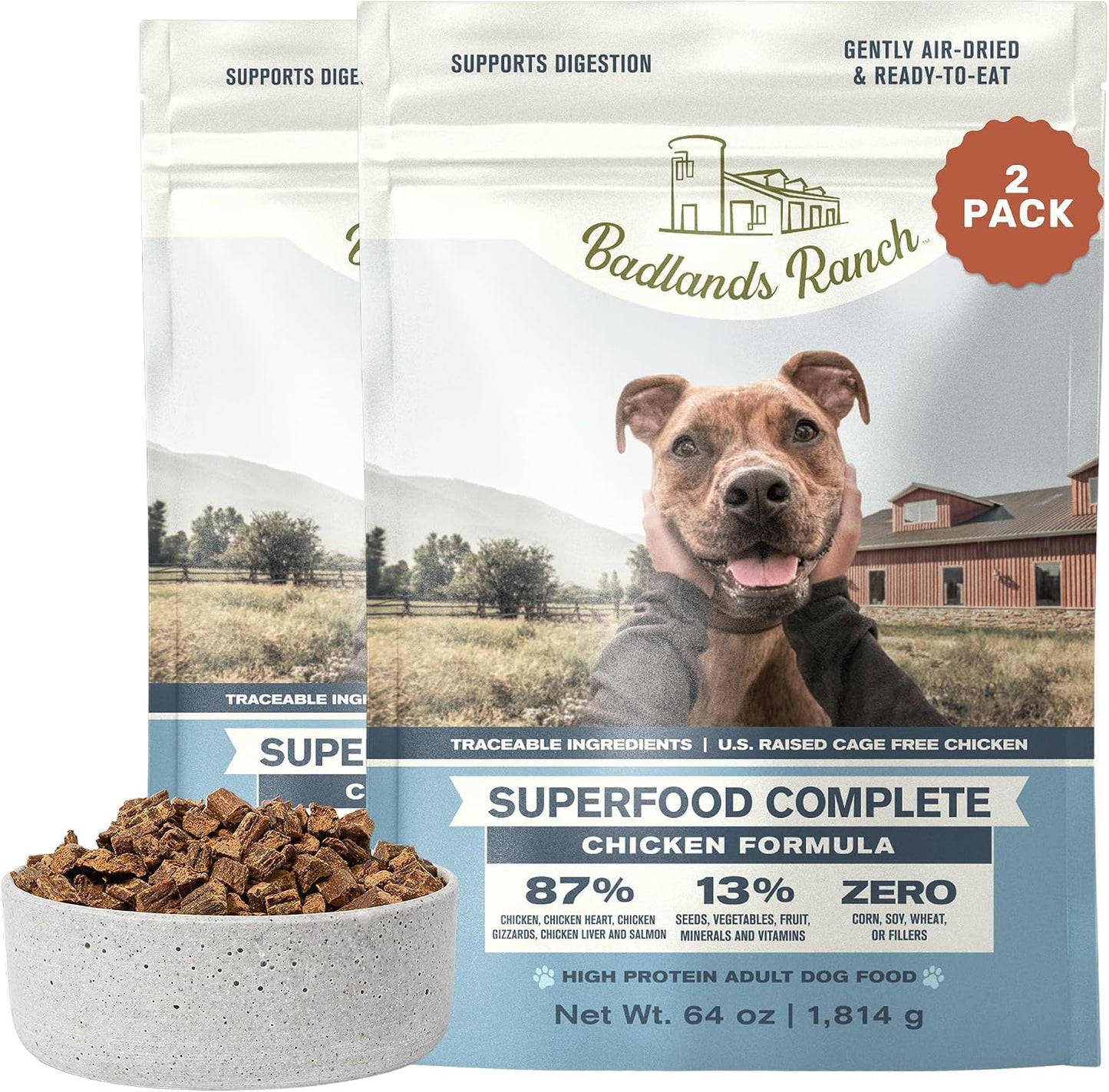 BADLANDS RANCH by Katherine Heigl - Superfood Complete Air-Dried Beef Dog Food - High Protein with Superfoods for Daily Wellness & Consistent Nutrition - 24 oz - Image 10
