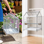 20.5 Inch Small Travel Bird Cage for Cockatiel Parakeets - Image 4