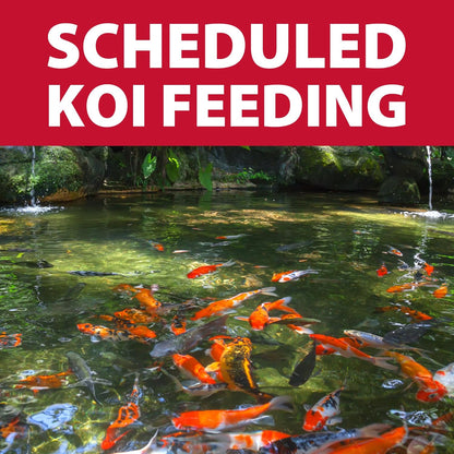 Moisture resistant automatic fish feeder with desiccant tray to prevent pellet clogs.