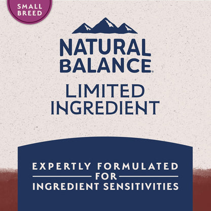 Poultry free dry dog food for small breed adult dogs with sensitivities.